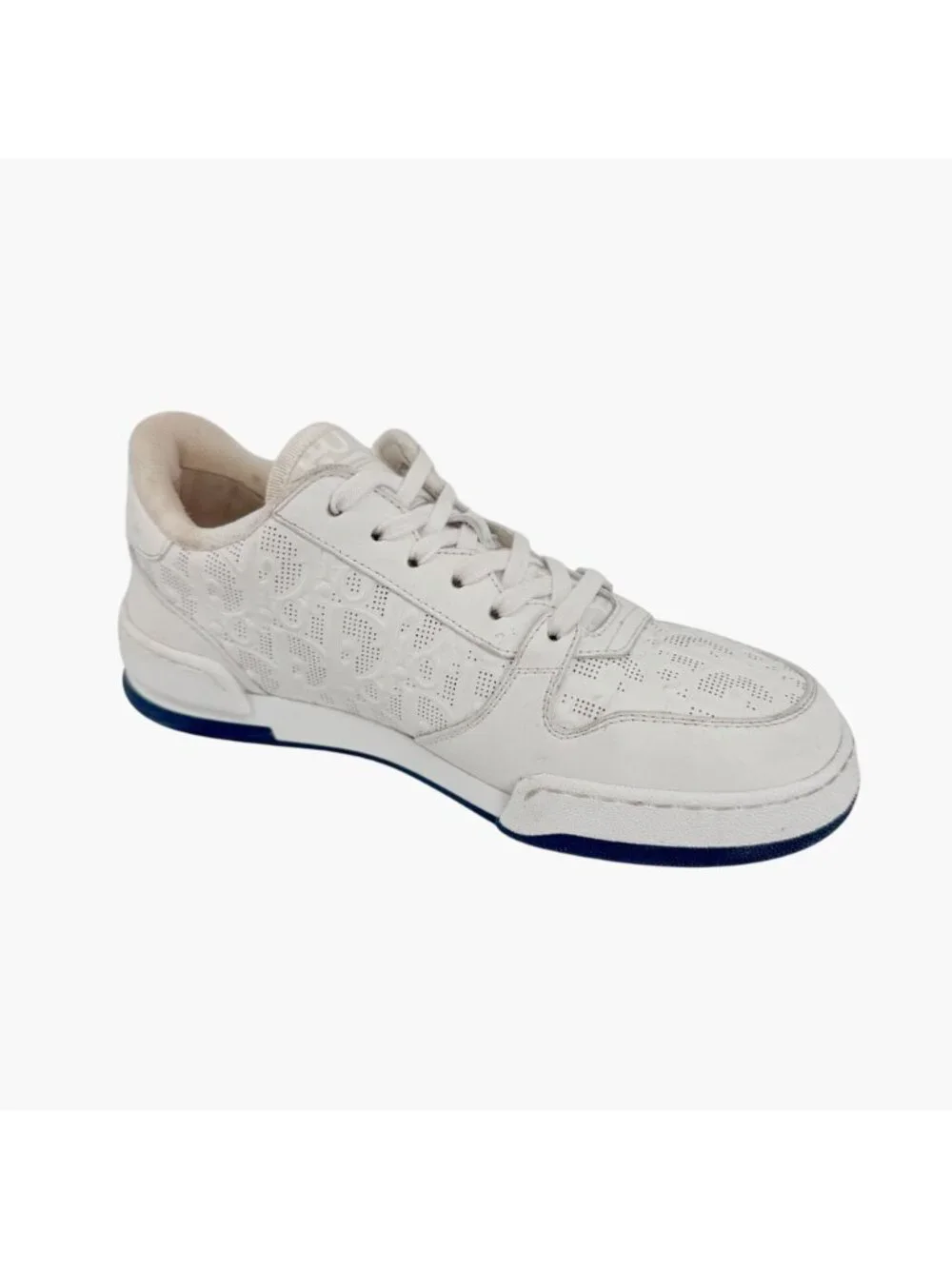 Christian Dior One Low Top Oblique Sneakers Size 36.5 US 6.5 White Leather Logo - Picture 10 of 14